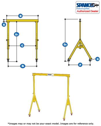 3A1515  - Spanco Steel Gantry - Adjustable Height