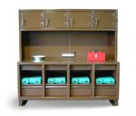 Strong Hold - 7.56.6-244-8DB-4D - Workbench Storage with 4 Upper Compartments