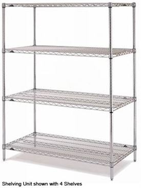 EZ2448NC-4 - Metro 4 Shelf Chrome Convenience Pak Shelving Unit