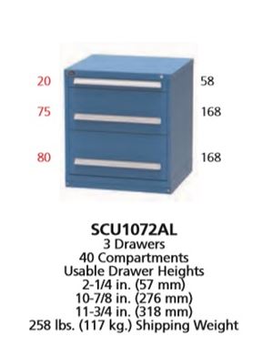 SCU1072AL - XSCU1072AL - Vidmar Model 175 Cabinet Combination