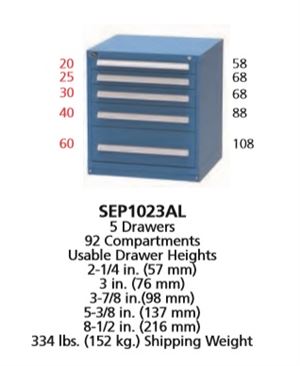 SEP1023AL - XSEP1023AL - Vidmar Model 175 Cabinet Combination