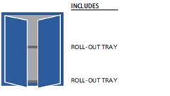 ST0750-0201D - Lista ST Door Cabinet Combination