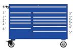 TSDW07C06-1201FL-M Lista Mobile 750 double bank toolbox