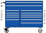 TSDW09C06-1302FL-M Lista 900 double bank mobile toolbox