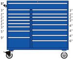 TSDW10C09-1701FL-M Lista 1050 single bank mobile toolbox