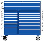 TSDW12C09-1702FL-M Lista 1225 double bank mobile toolbox