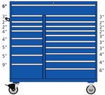 TSDW12C10-1901FL-M Lista Mobile  1225 double bank toolbox