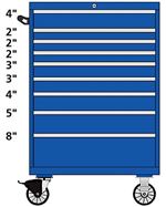 TSES1050-0907-M Lista 1050 single bank mobile toolbox