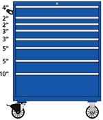 TSHS1050-0801-M Lista 1050 single bank mobile toolbox