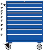 TSHS1050-0906-M Lista 1050 single bank mobile toolbox