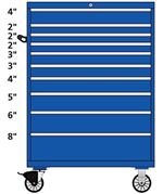 TSHS1225-1027-M Lista 1225 single bank mobile toolbox