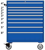 TSHW1050-0907-M Lista 1050 single bank mobile toolbox