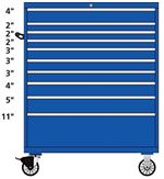 TSMS1225-1028-M Lista 1225 single bank mobile toolbox