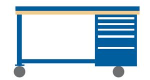 WB2401-BTS6030 - Lista Mobile Workbench Combination