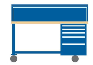 WB2402-GLS6030 - Lista Mobile Workbench Combination