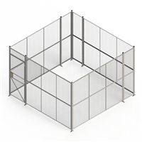 DK12124 - WireCrafters - 4-sided cage, 12' w/ Hinge Door, Woven Wire