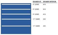 DW1350-0501FB - Lista DW Cabinet w/ Drawer Layouts