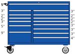 TSDW09C07-1501FL-M Lista 900 double bank mobile toolbox