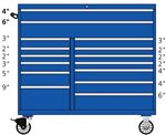 TSDW10C07-1502FL-M Lista 1050 single bank mobile toolbox