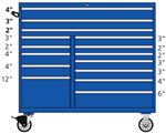 TSDW10C07-1503FL-M Lista 1050 single bank mobile toolbox