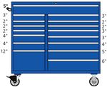 TSDW10C09-1602FL-M Lista 1050 single bank mobile toolbox