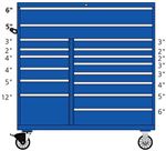 TSDW12C09-1601FL-M Lista 1225 double bank mobile toolbox