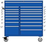 TSDW12C10-1802FL-M Lista Mobile 1225 double bank toolbox